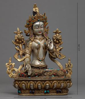 Tibetan White Tara Statue | The Great Mother | Compassion Deity