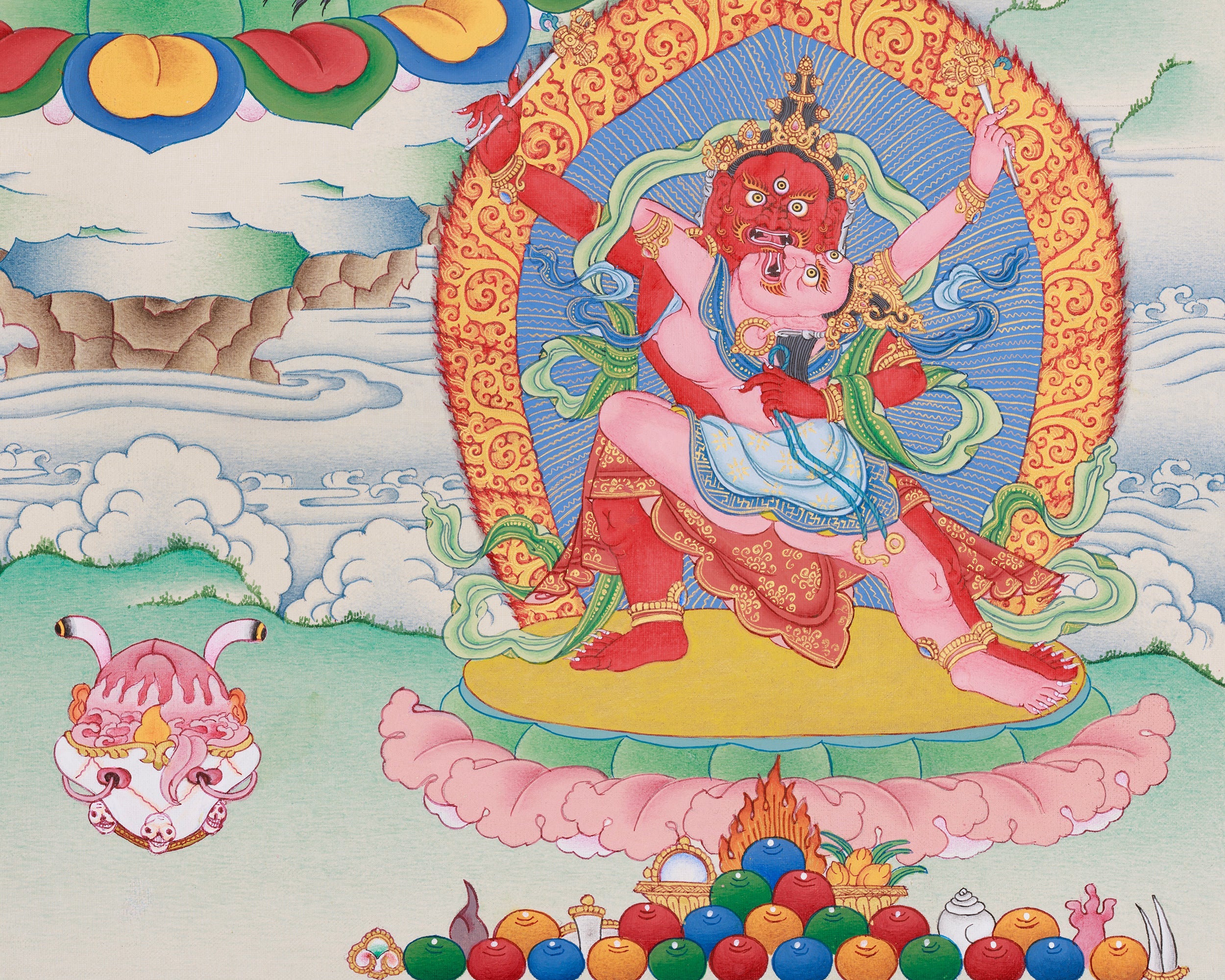 Kurkulla With Ganesha and Takiraja | The Divine Trio of Wisdom, Prosperity, and Spiritual Protection