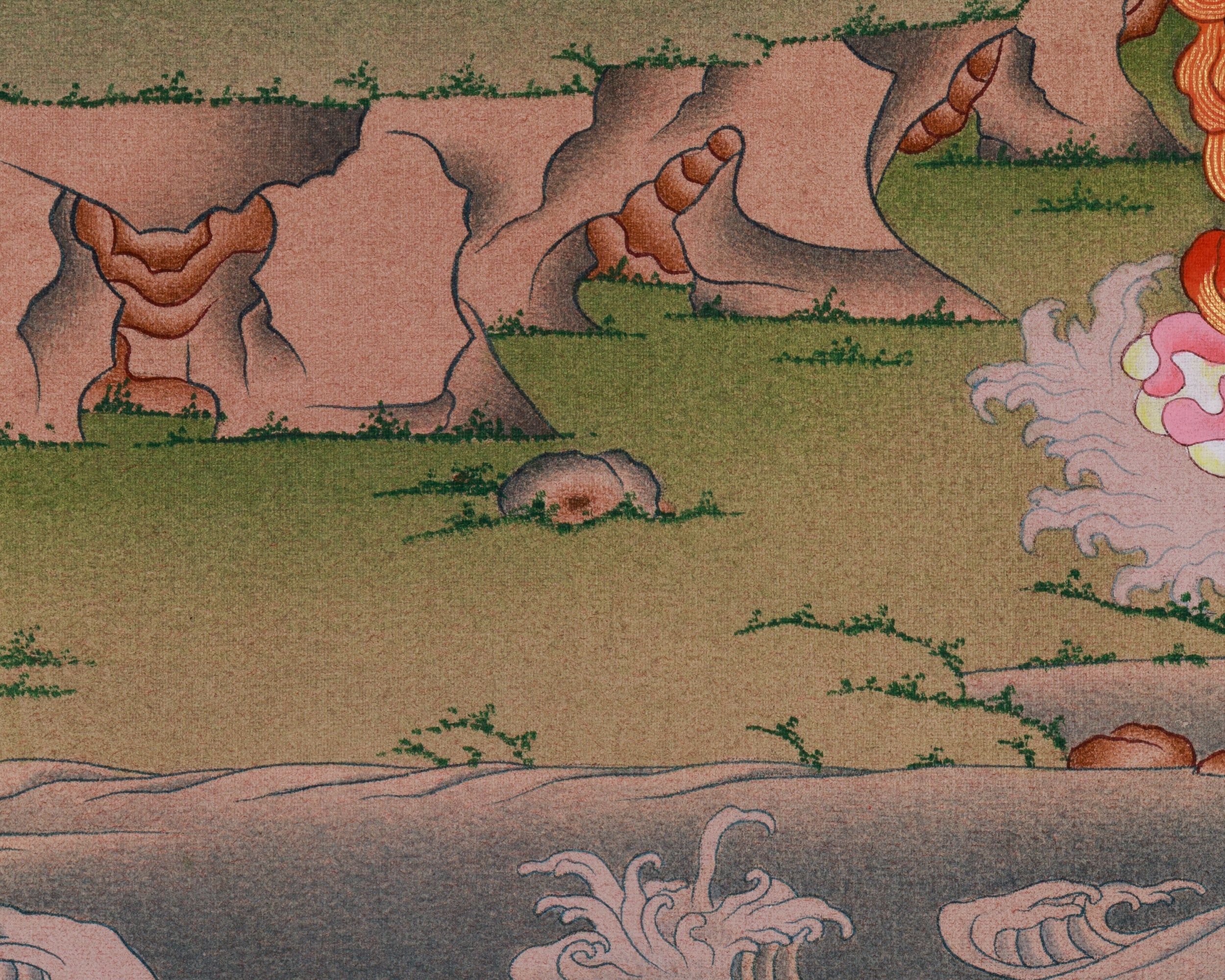 Four Armed Chenrezig Tibetan Artwork | Sacred Compassion Buddha
