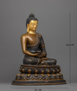 Amitabha Buddha Dark Oxidized Statue | Emblem of Infinite Light