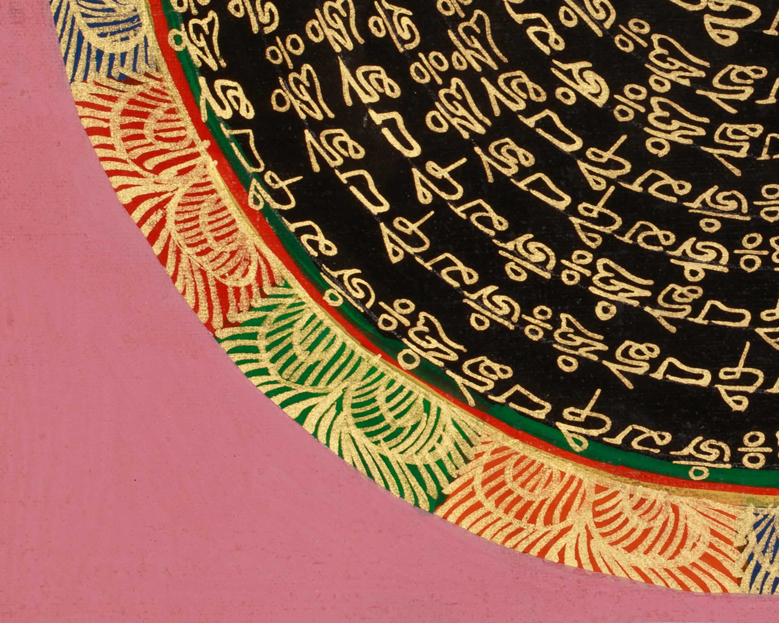 Enlightenment Symbol Mantra Mandala | Himalayan Buddhist Artwork