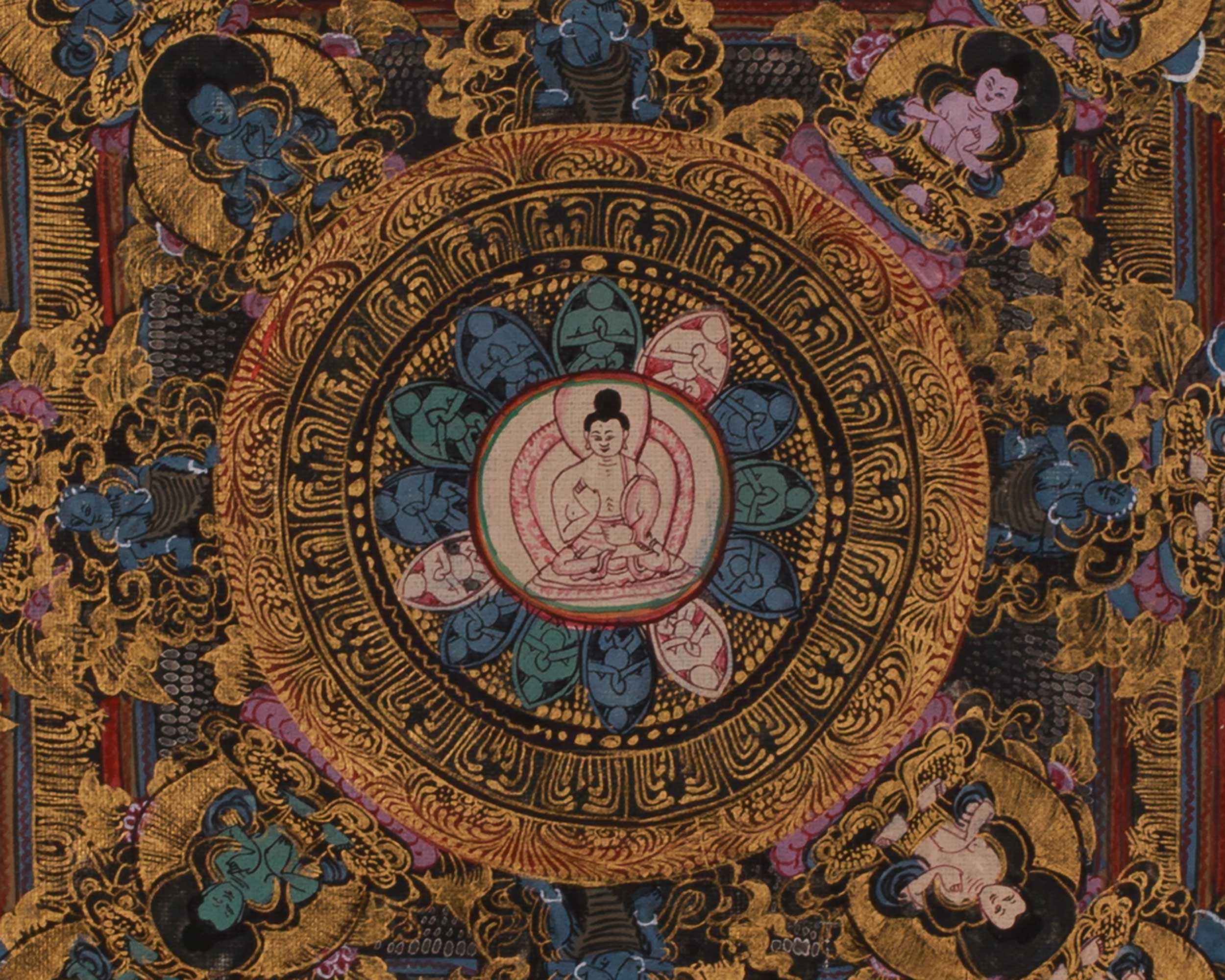 Tibetan deity Mandala Art | Symbolized Protection, Healing, and Spiritual Blessings