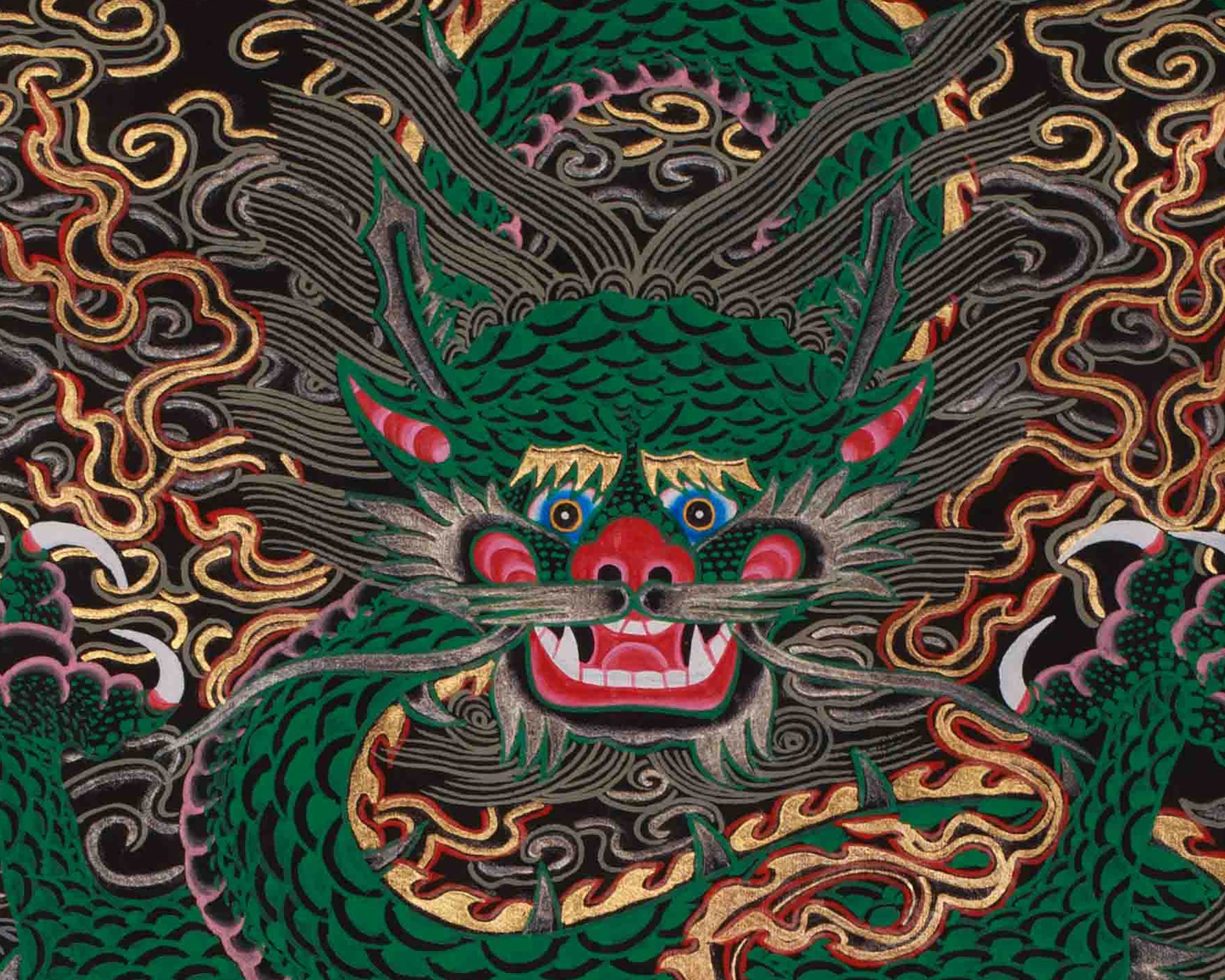 Traditional Dragon Mandala | Himalayan Art Of Spiritual Peace And Harmony | Meditation Altar