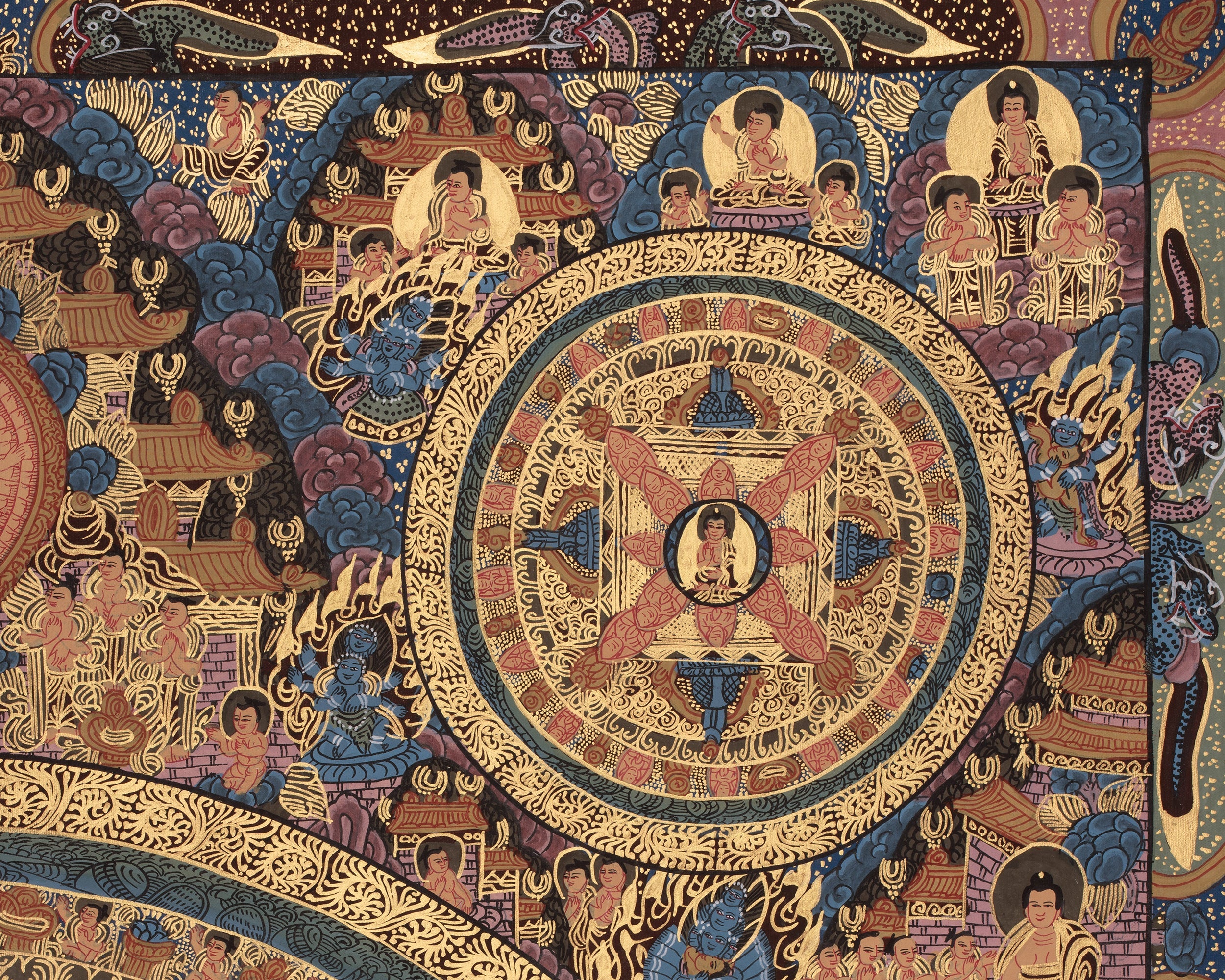Buddhist Buddha Mandala Art | Sacred Tibetan Artwork of Enlightenment