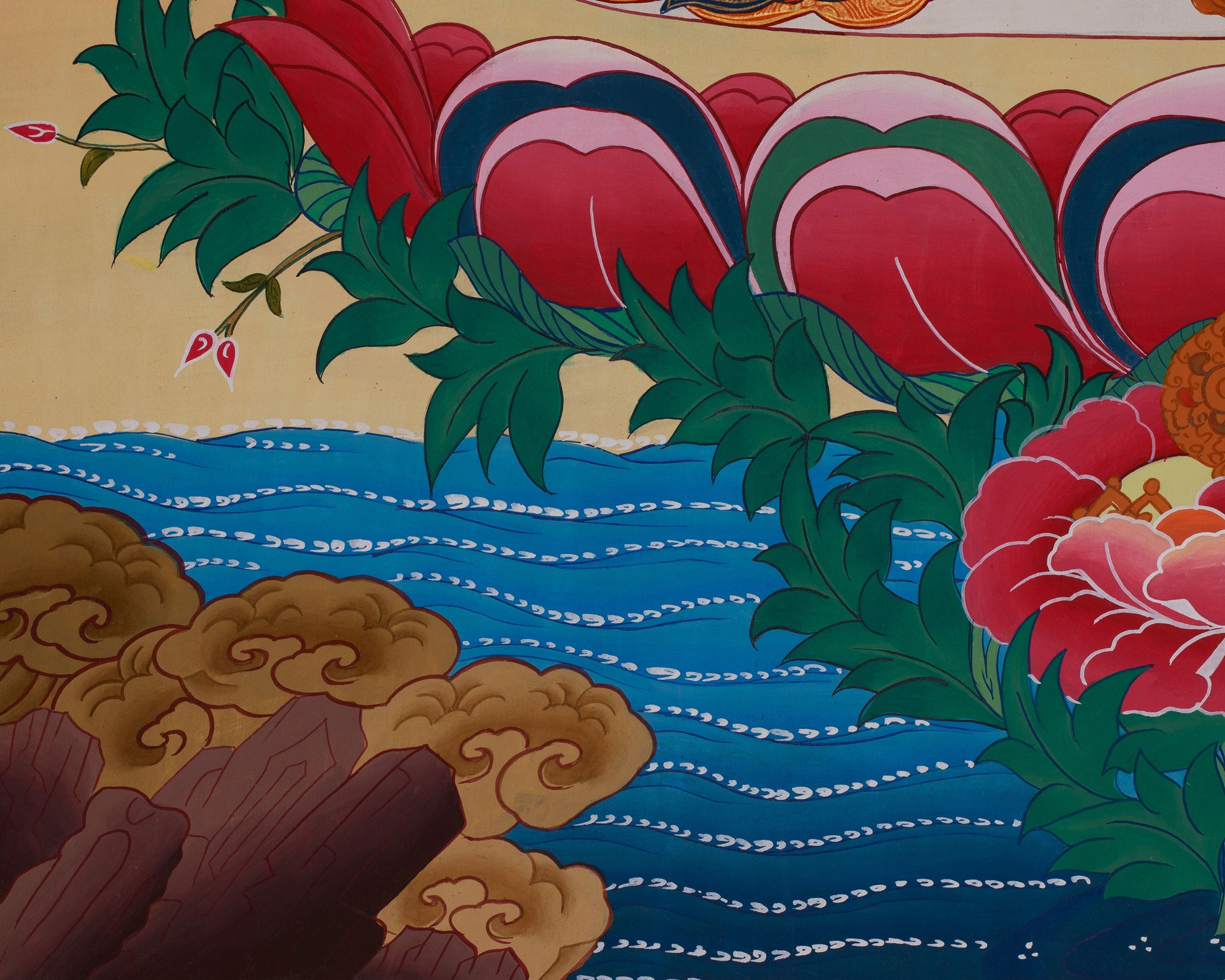 Himalayan Art Of Chenrezig | Tibetan Avalokiteshvara Thangka | Spiritual Altar