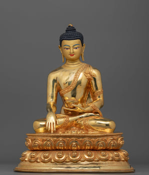 Shakyamuni 24k gold Buddha statue