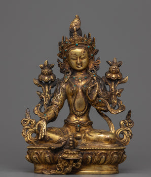 antique-finished-green-tara-statue