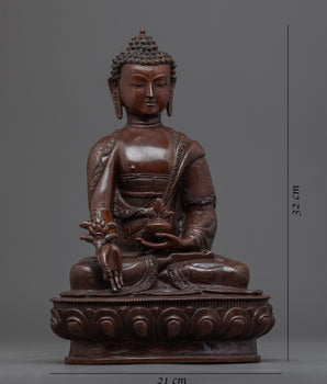 Healing Medicine Buddha Statue | Traditional Vajrayana Buddhist Artistry