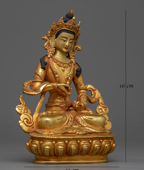 Gold-Gilded Vajrasattva Purity Deity Statue | A Symbol of Spiritual Cleansing
