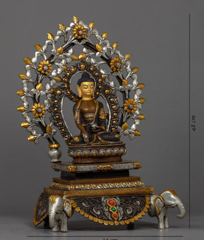 Three Tibetan Buddhas Statue | Traditional Hand-Carved Set