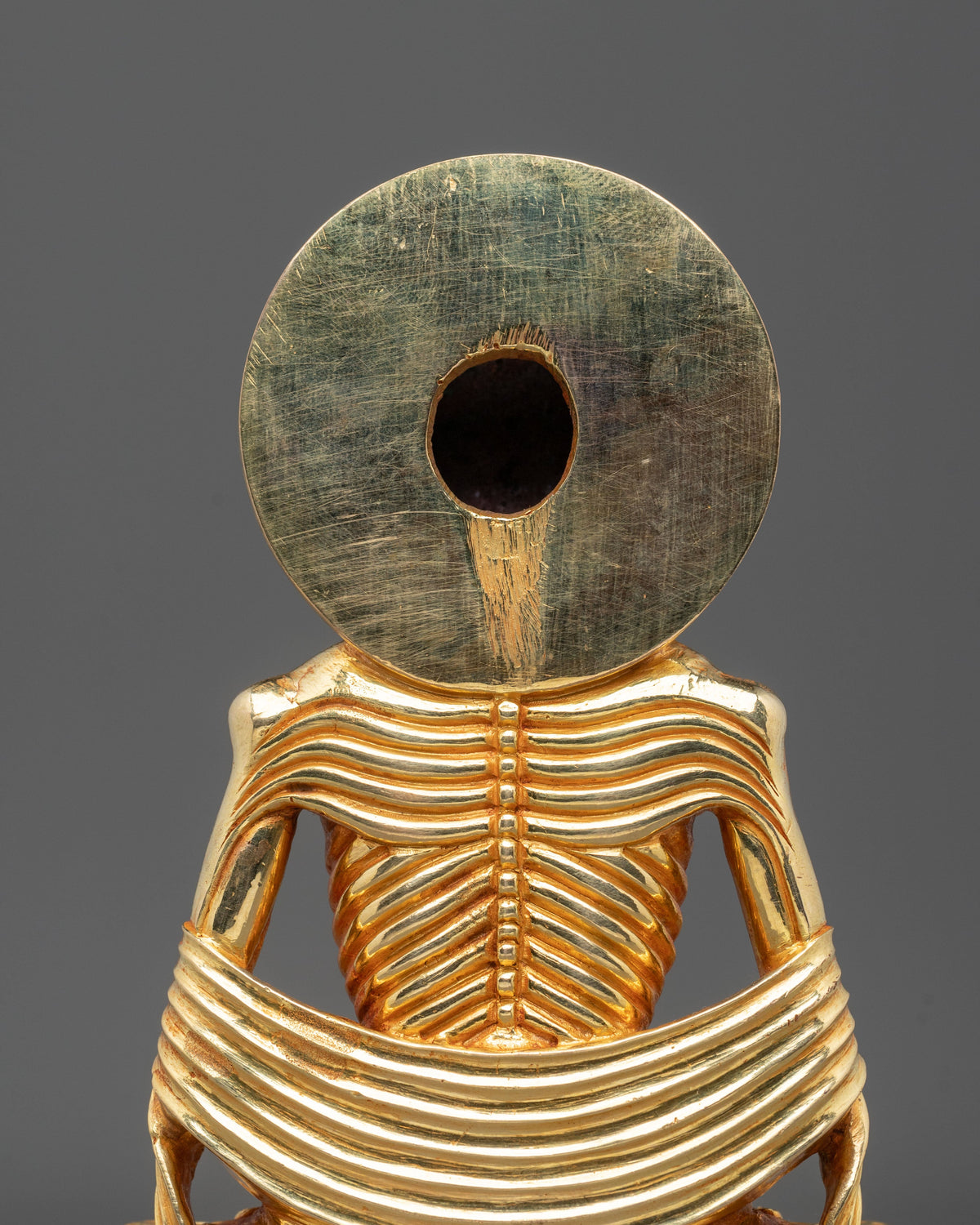 Fasting Buddha Meditation Statue | 24K Gold Gilded Buddhist Sculpture