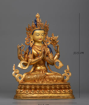 Chenrezig Kindness Deity Statue | Embrace Compassion and Loving-Kindness