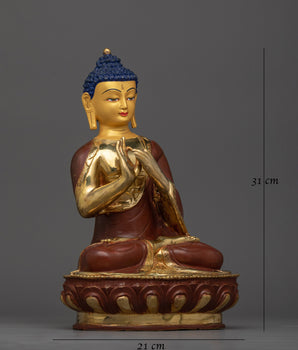 Buddha Vairocana Oxidized Statue | Embodiment of Universal Enlightenment