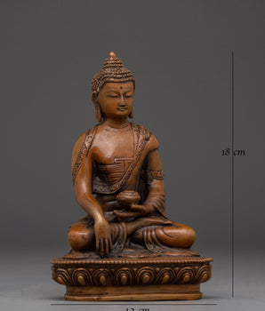 Meditation Shakyamuni Buddha Copper Statue 
