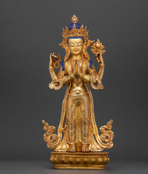 4 arm Standing Chenrezig Statue
