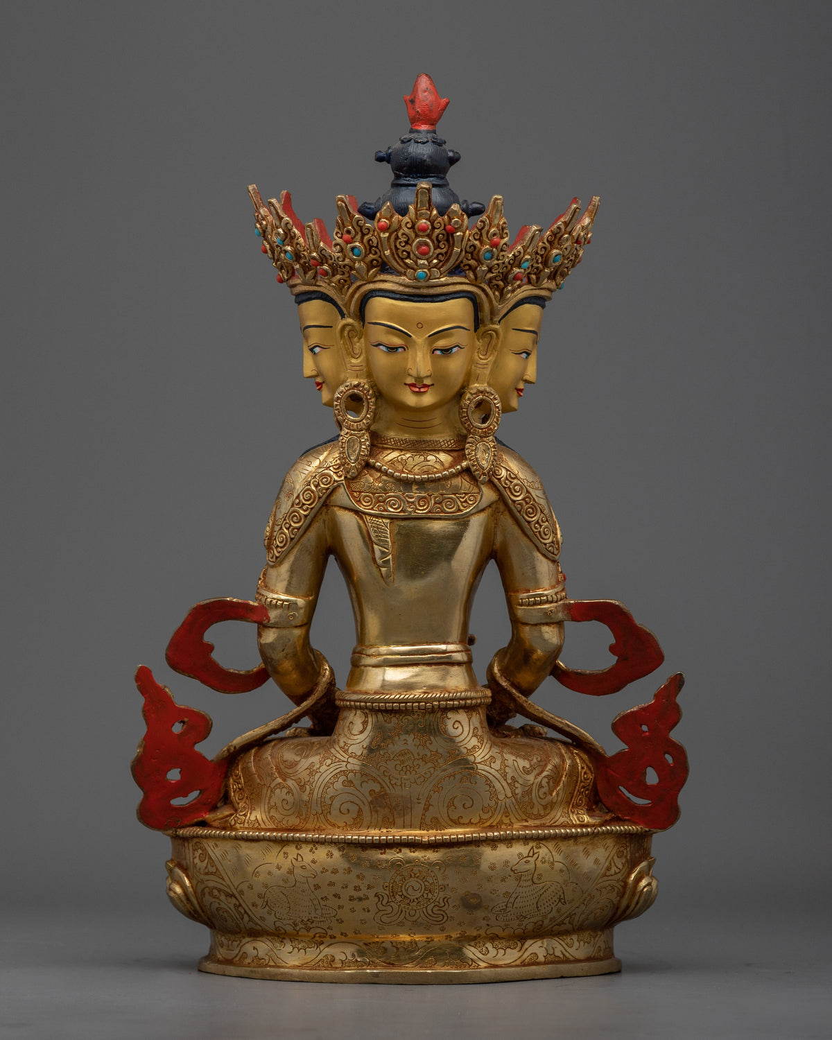 Mantra Vairocana Buddha Statue | A Beacon of Golden Elegance
