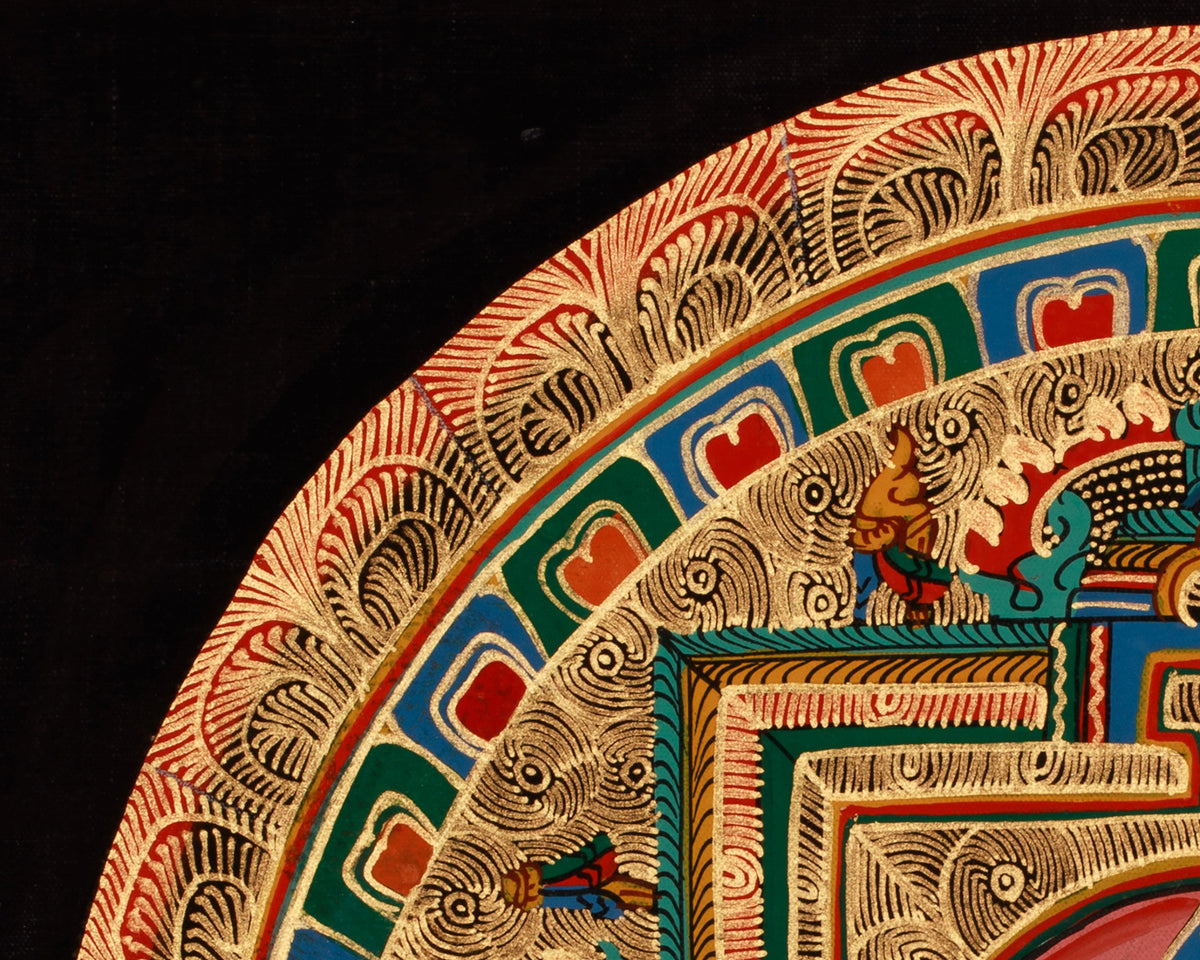 Buddhist Om Mandala Artwork | Tibetan Symbol of Sound and Light