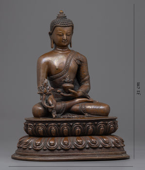 Buddhist Buddha Lapis Lazuli Statue | Himalayan Hand-carved Artwork