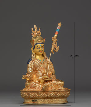  Gold Gilded Guru Rinpoche Statue
