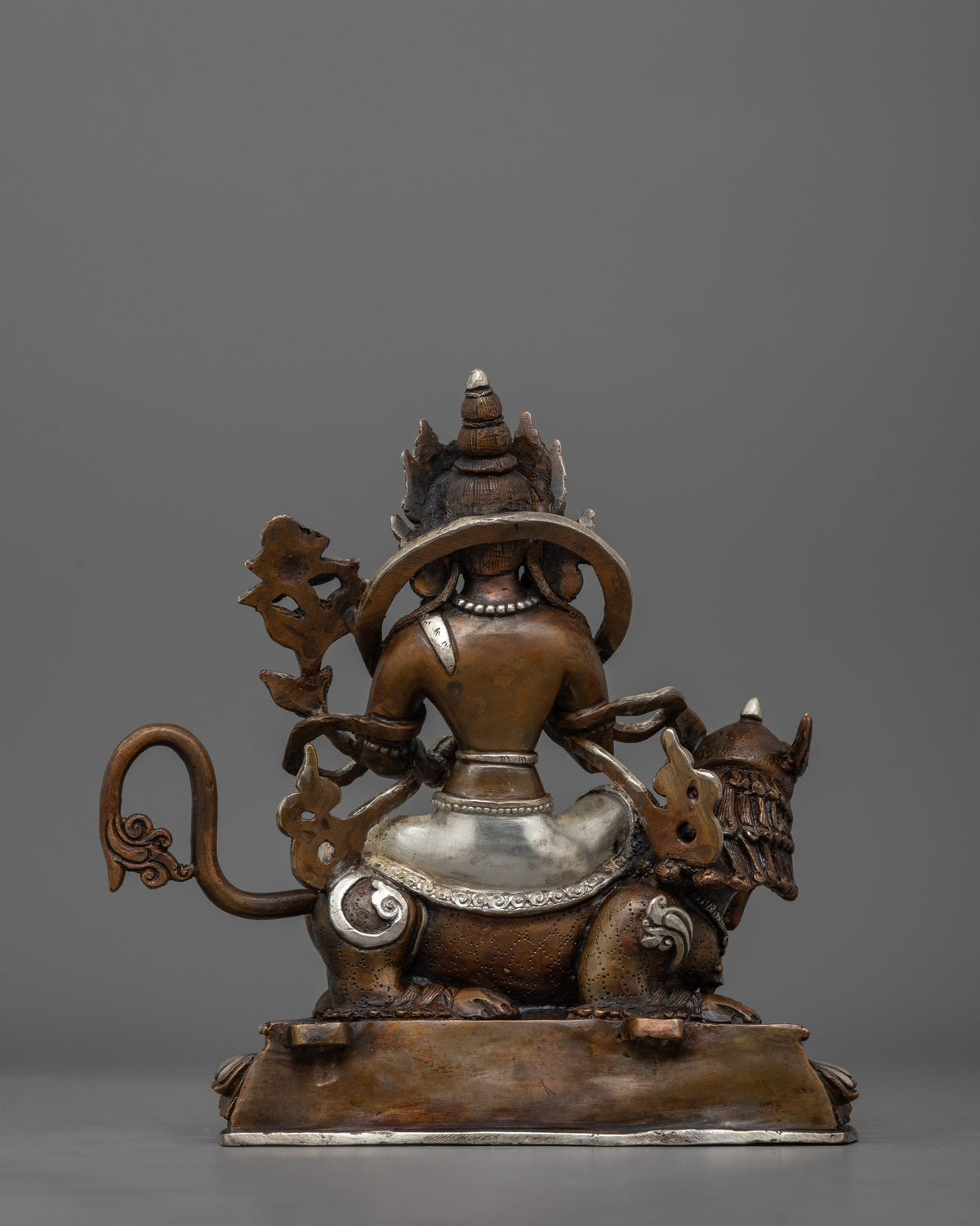 Simhanada Chenrezig Avalokiteshwara Statue | Silver-Plated Bodhisattva of Compassion