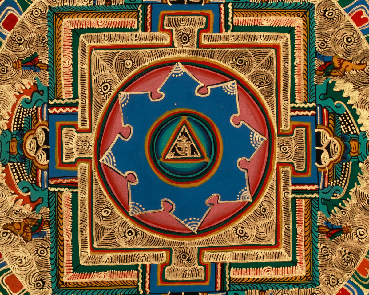 Buddhist Om Mandala Artwork | Tibetan Symbol of Sound and Light