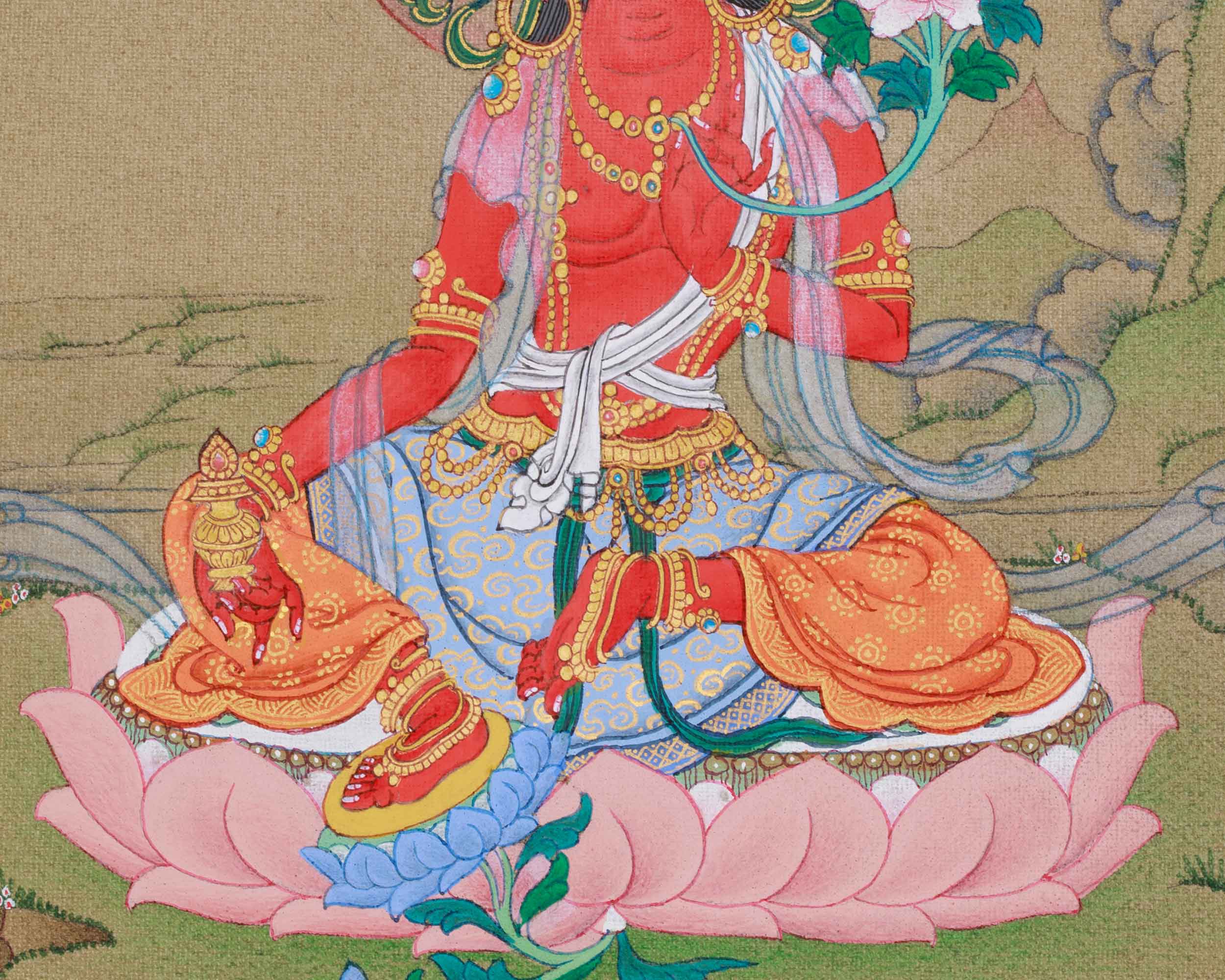 Tantric Red Tara Thangka | Goddess of Magnetism and Power