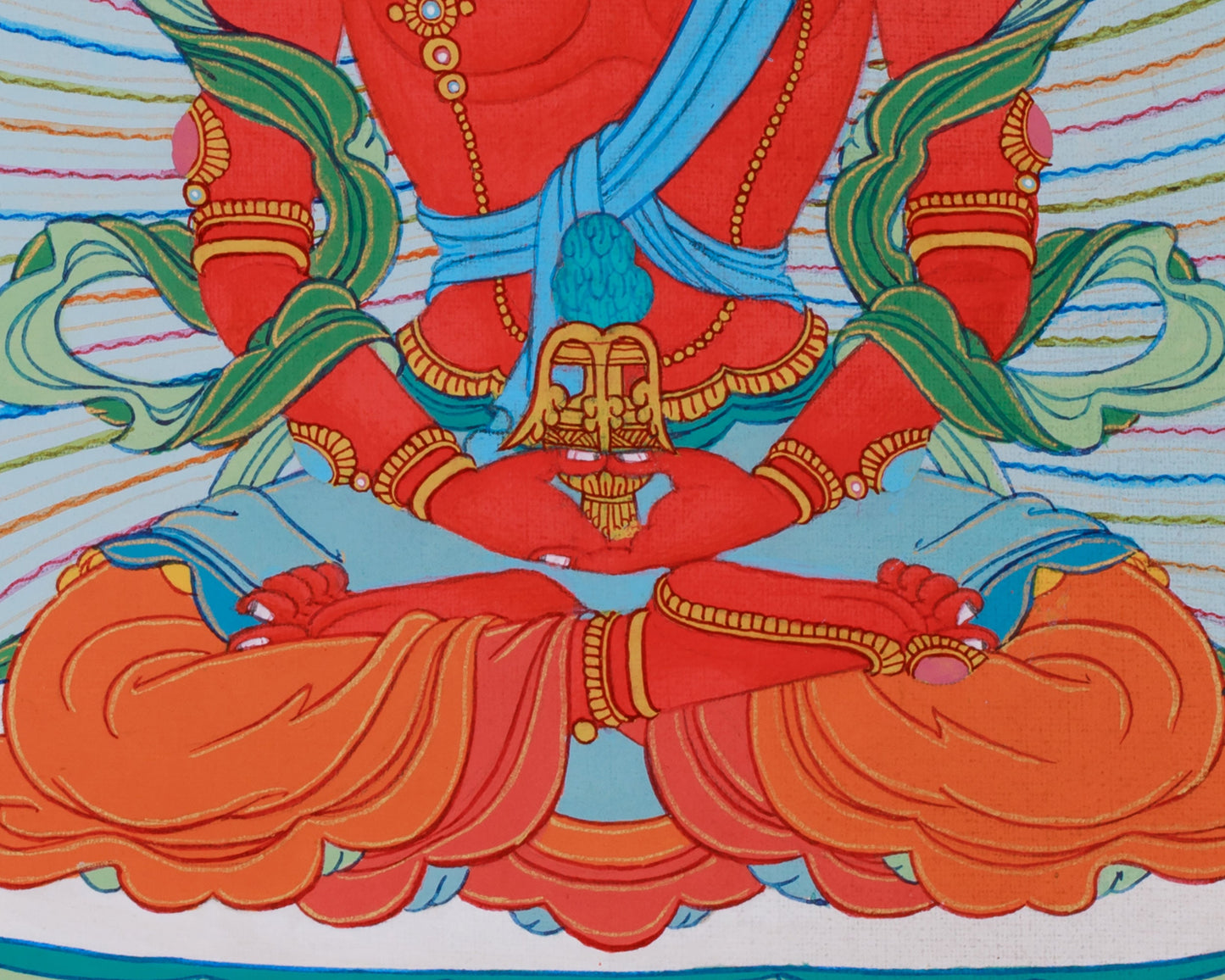 Small Red Buddha, Amitayus Thangka