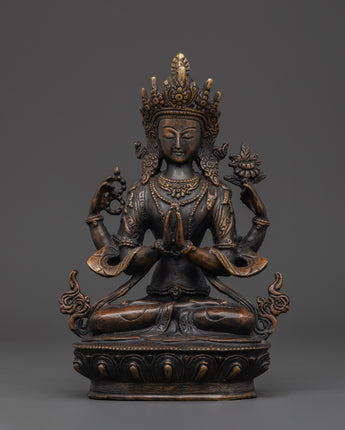 four-armed-chenrezig-statues