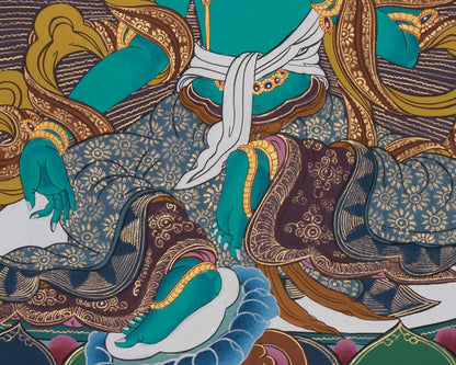 Green Tara Thangka Painting | Goddess of Compassion