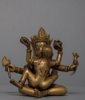 Sacred Ganesh Consort Sculpture