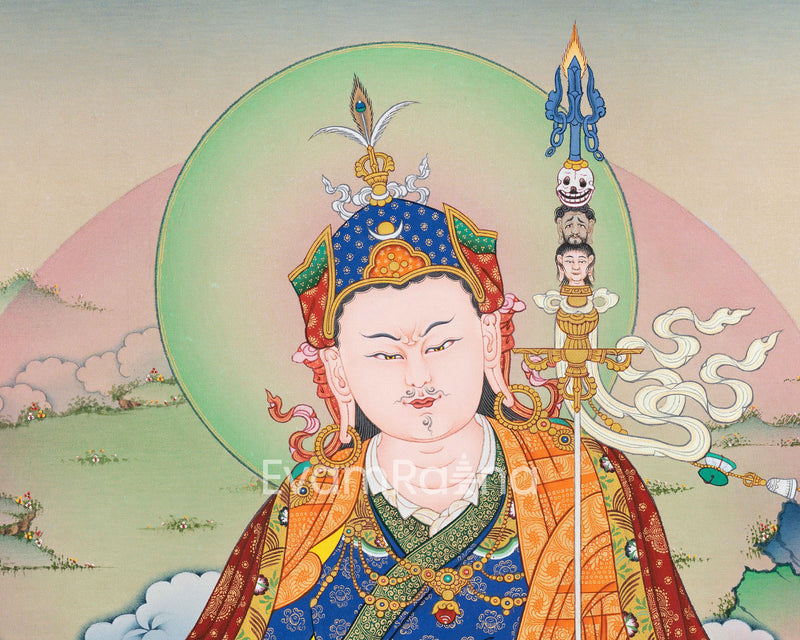 Guru Rinpoche, The Lotus Born | High-Quality Giclee Print of Maha Padmasambhava | Wall Hanging Decors
