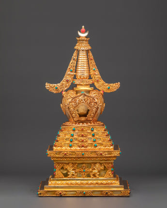 gold-plated-traditional-tibetan-stupa