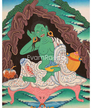 Jetsun Milarepa Best Quality Buddhist Master Thangka | Art Painting for Meditation, Good Luck , Wealth & Success |