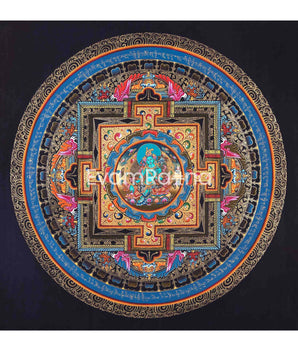 Bodhisattva Tara Thangka Mandala for Good luck | Traditional Painting | Buddhist Bodhisattva Dolma |