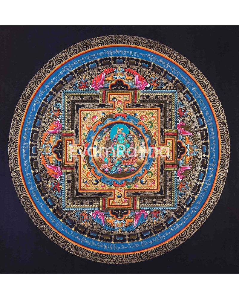 Bodhisattva Tara Thangka Mandala for Good luck | Traditional Painting | Buddhist Bodhisattva Dolma |