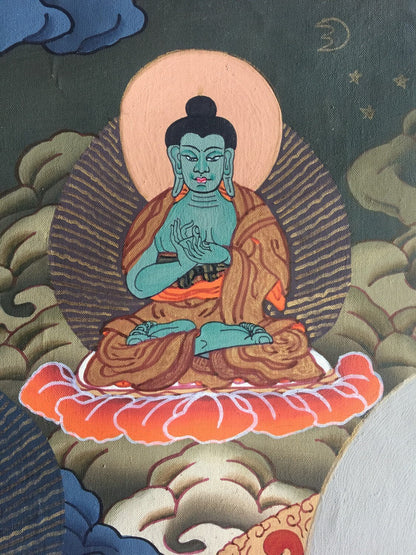 Original Hand Painted Dzambala Thangka Painting | Master Quality Buddhist Art |