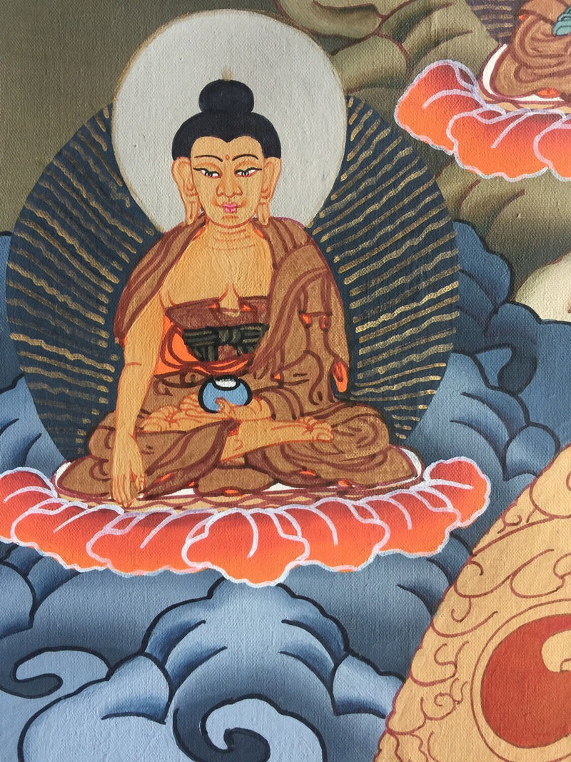 Original Hand Painted Dzambala Thangka Painting | Master Quality Buddhist Art |