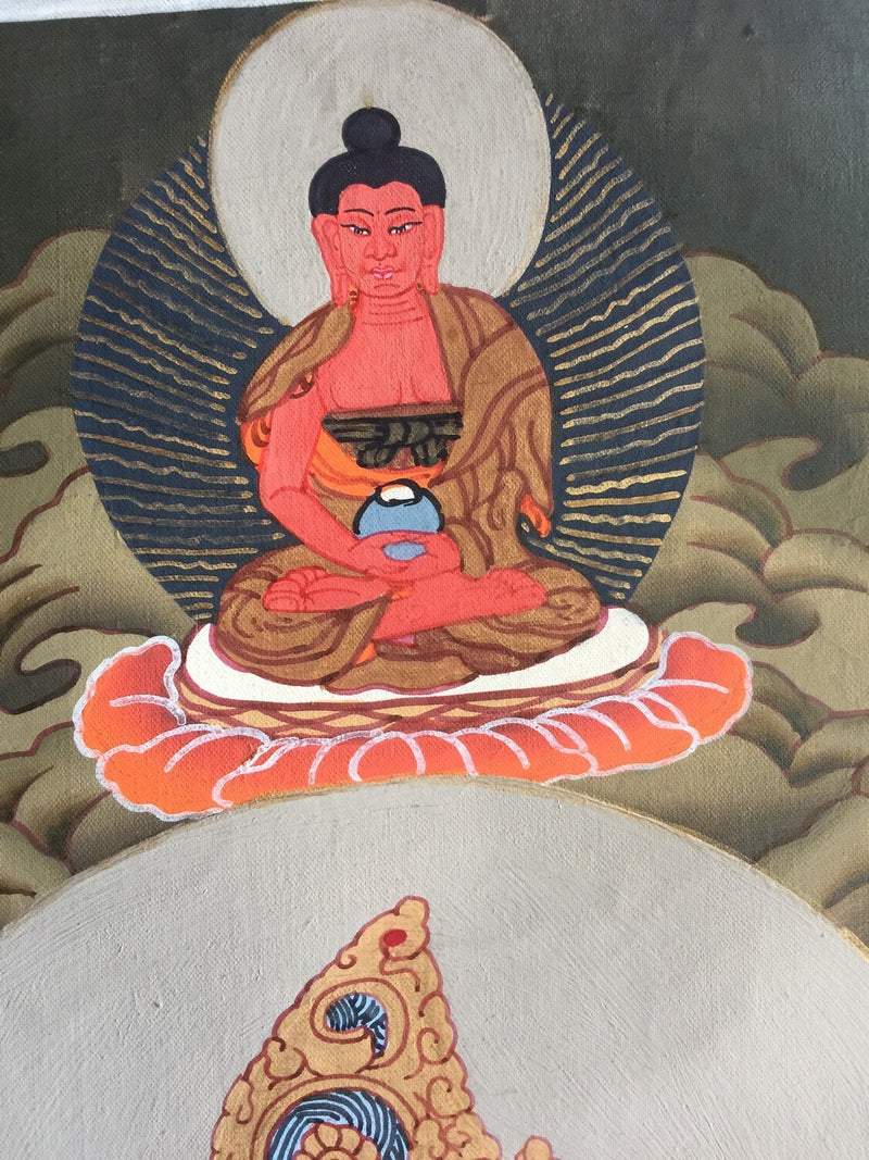 Original Hand Painted Dzambala Thangka Painting | Master Quality Buddhist Art |