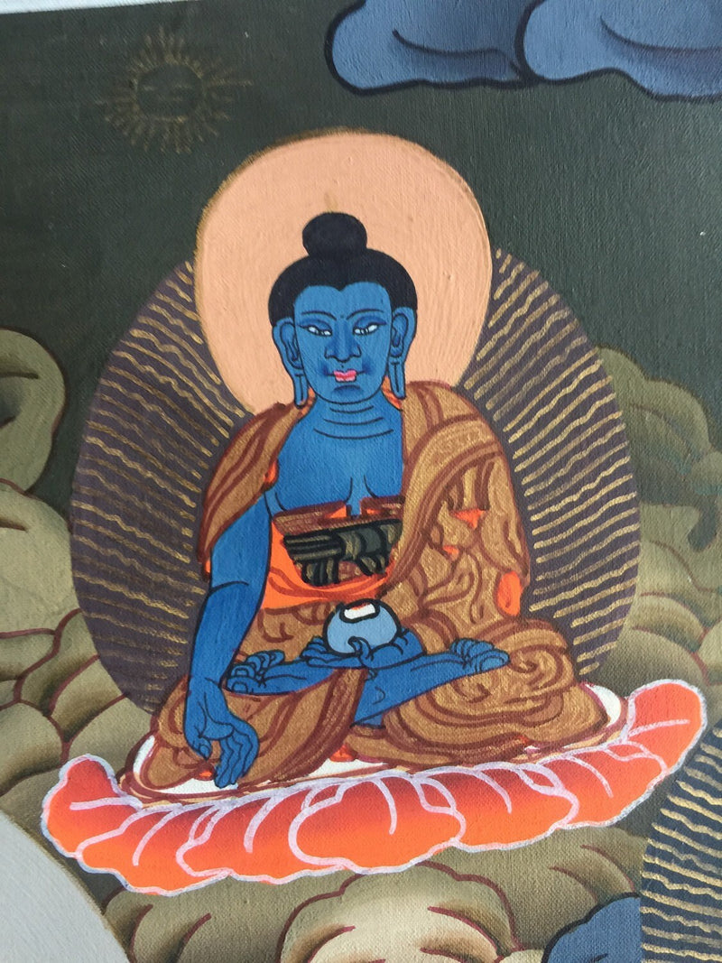 Original Hand Painted Dzambala Thangka Painting | Master Quality Buddhist Art |