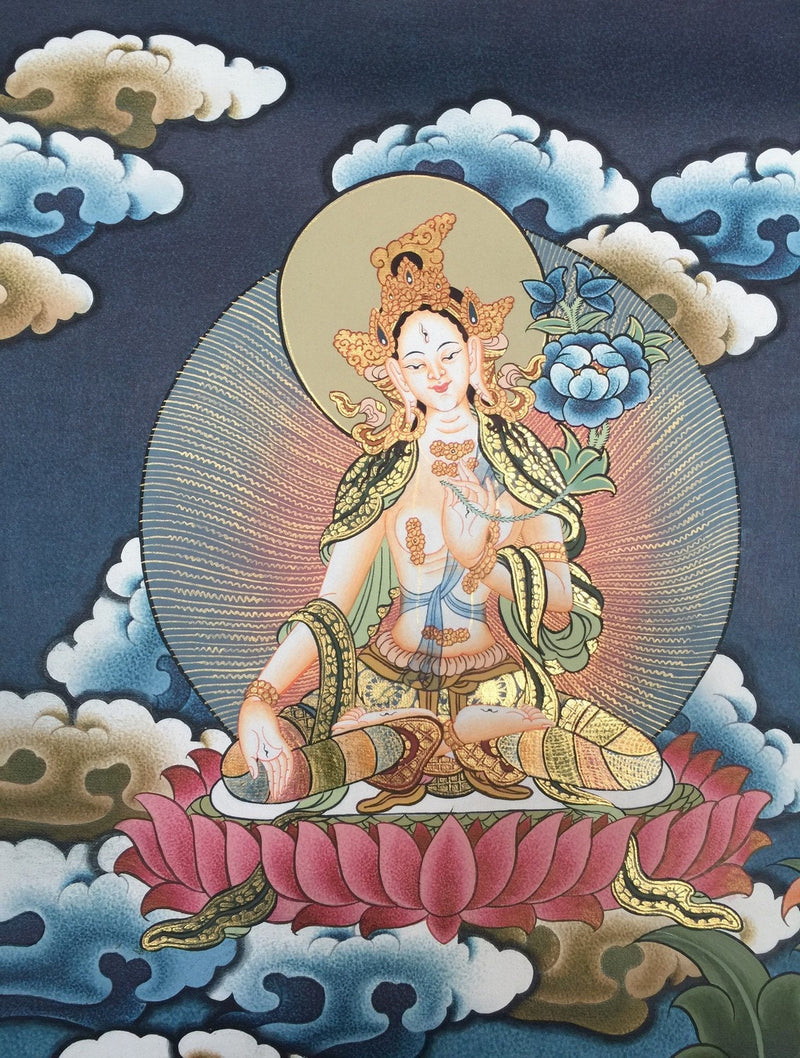 Original Hand painted Chenrezig Avalokiteshvara Thangka | Buddhist Painting