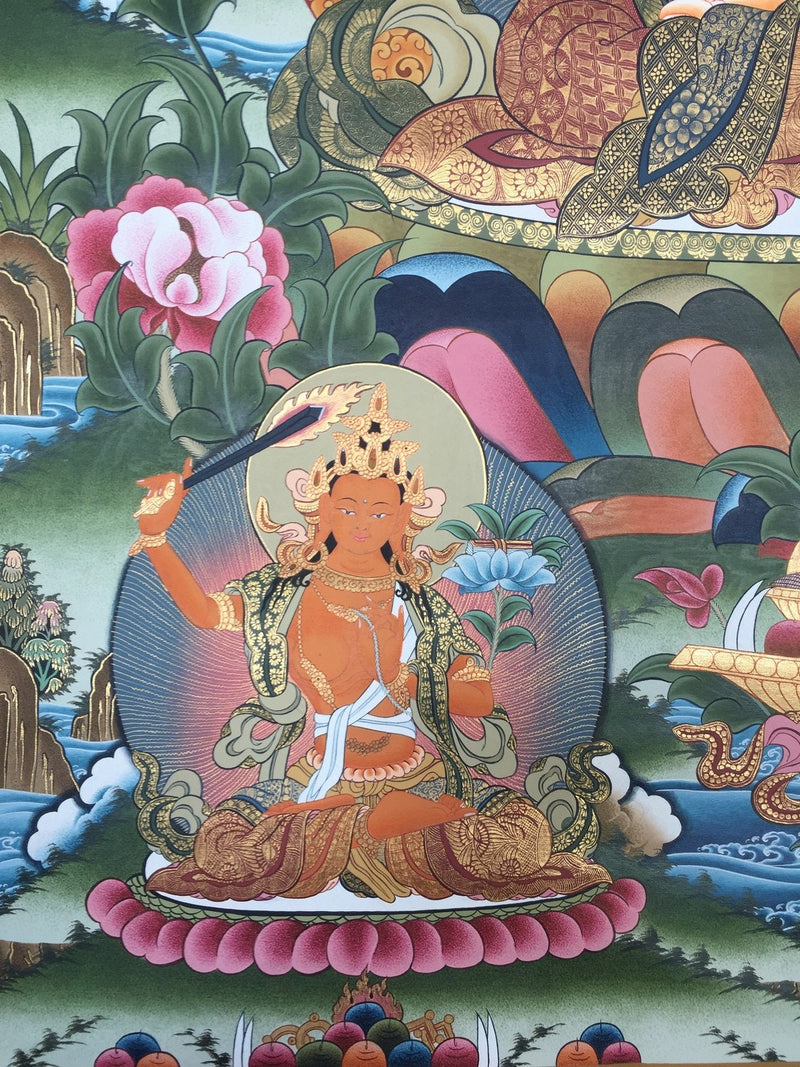 Original Hand painted Chenrezig Avalokiteshvara Thangka | Buddhist Painting