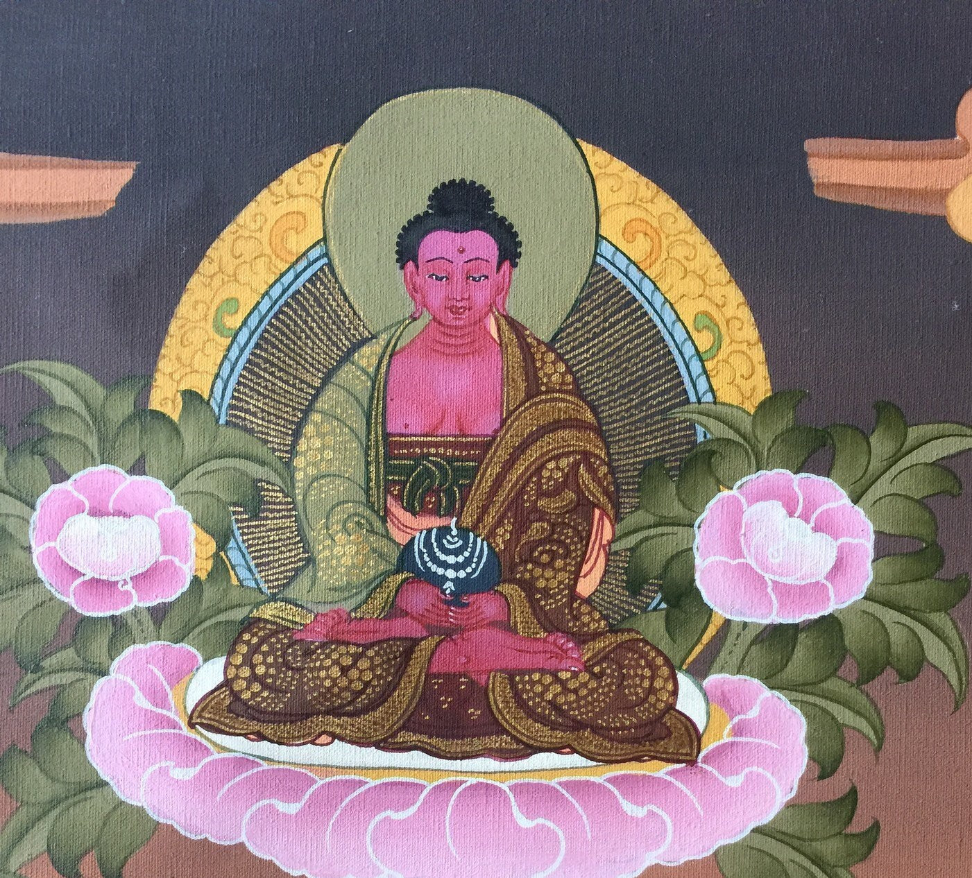 Original Hand-Painted Dharmapala Namtose Thangka | Lord of Wealth | Kubera Thangka