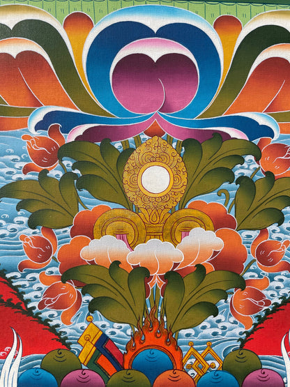 Original Hand-Painted White Tara Thangka | Religious Wall Decor | Thangka Painting |