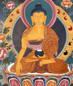 Original Hand-Painted Shakyamuni Buddha Thangka | Mindfulness Meditation And Yoga