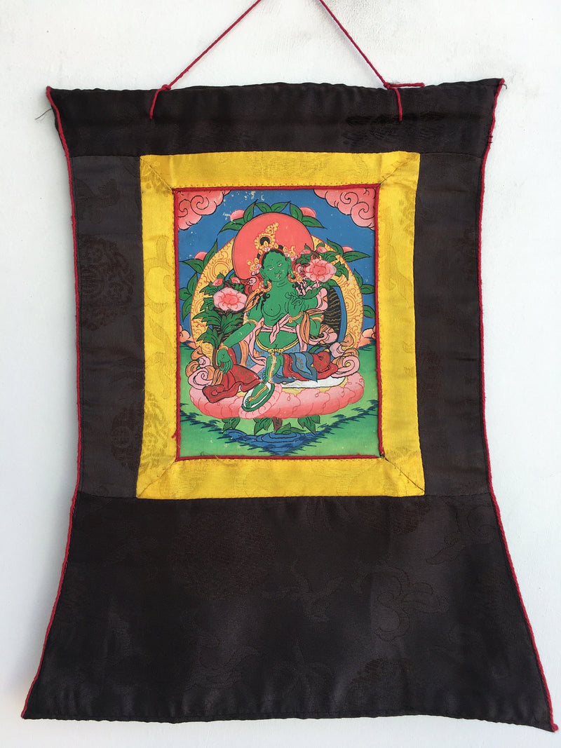 Vintage Green Tara 6.5 x 6.5 cm for your shrine | Wall hanging Decoration for Relaxation |