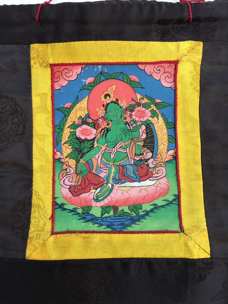 Vintage Green Tara 6.5 x 6.5 cm for your shrine | Wall hanging Decoration for Relaxation |