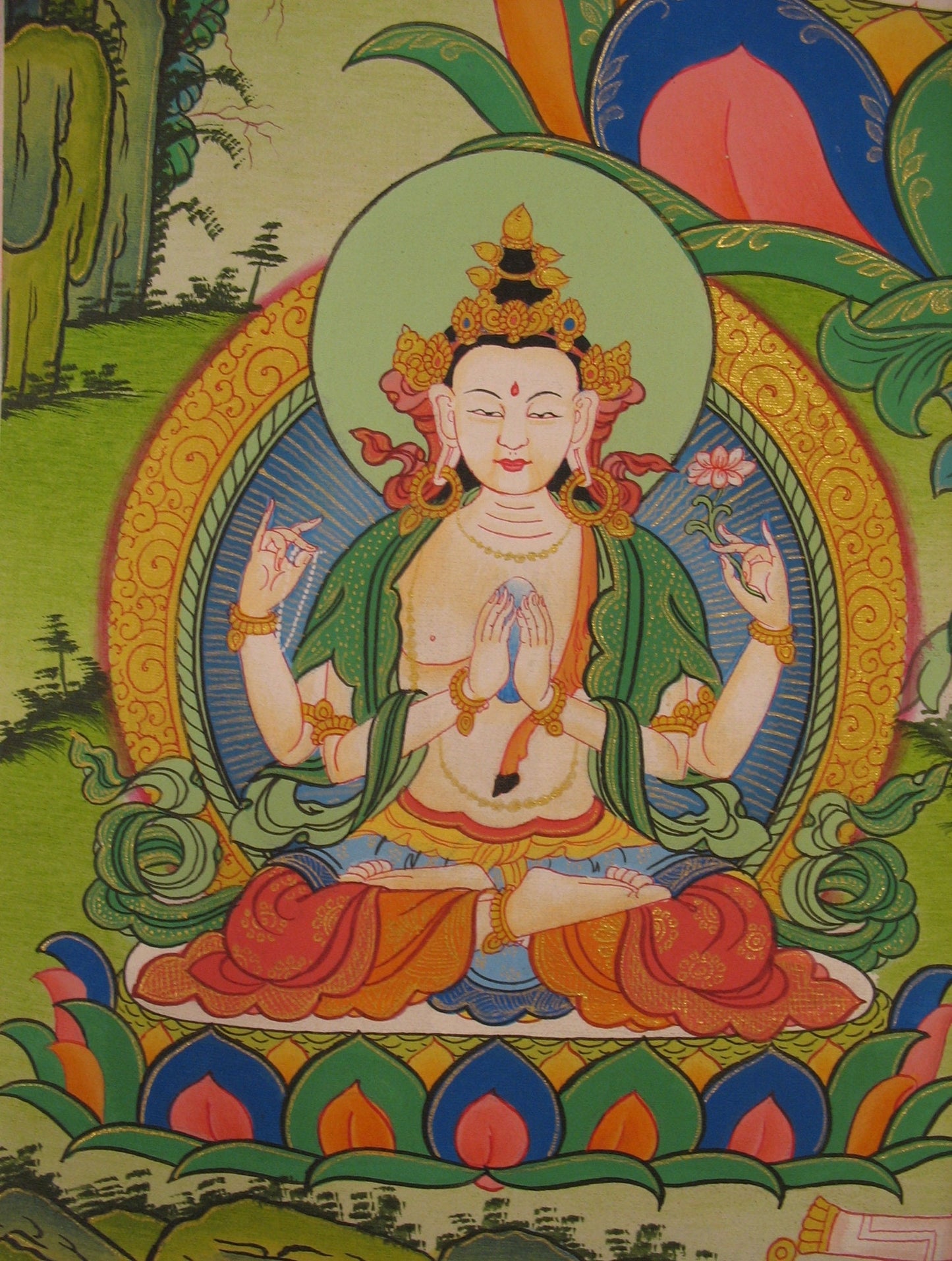 Original Hand painted Manjushree Thangka | Fine Quality Thangka Painting