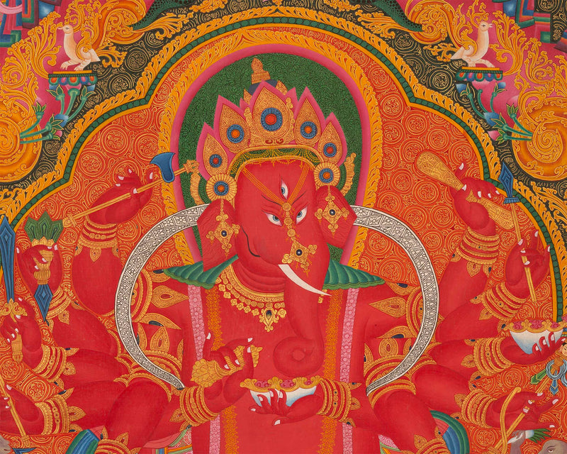 Master Quality Ganesh Thangka Painting | Newari Art | Ganpati Decoration