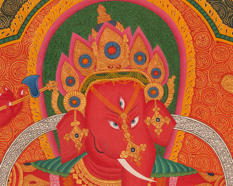 Master Quality Ganesh Thangka Painting | Newari Art | Ganpati Decoration