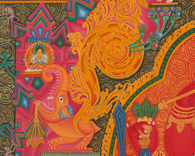 Master Quality Ganesh Thangka Painting | Newari Art | Ganpati Decoration